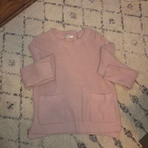 Madewell Pink Pocket Sweater - Small